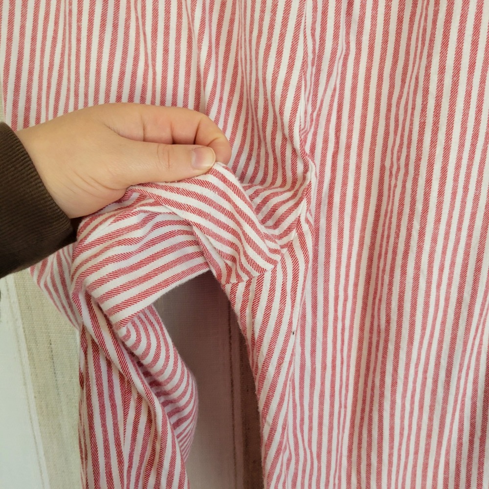 Gap Body 100% Cotton Pull on Pants Striped Size Small Pajamas Pockets Red White - Picture 11 of 11